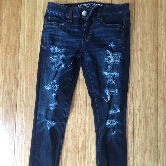 Dark wash American Eagle Ripped Jeans - Picture 1 of 4